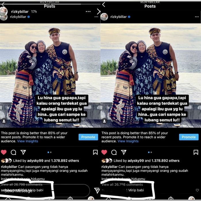 Rizky Billar murka terhadap komentar <a href='https://jambi.tribunnews.com/tag/netizen' title='netizen'>netizen</a>