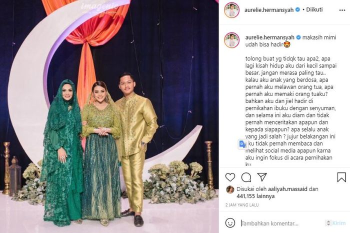 Unggahan <a href='https://palembang.tribunnews.com/tag/aurel' title='Aurel'>Aurel</a> Hermansyah