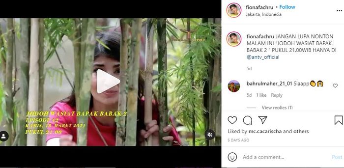 Fiona Fachru mempromosikan sinetron yang dibintanginya