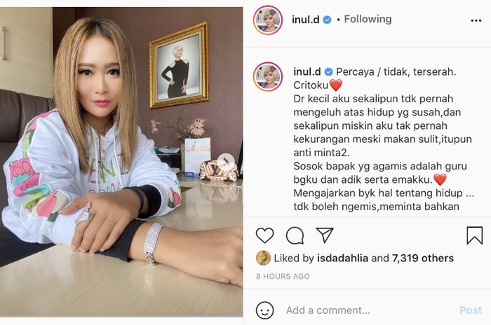 Inul Daratista dididik oleh sosok ayah yang agamis