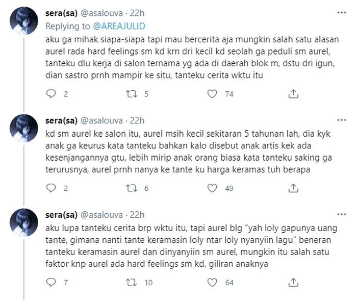 Kisah orang yang jadi saksi Aurel bayar salon dengan nyanyi