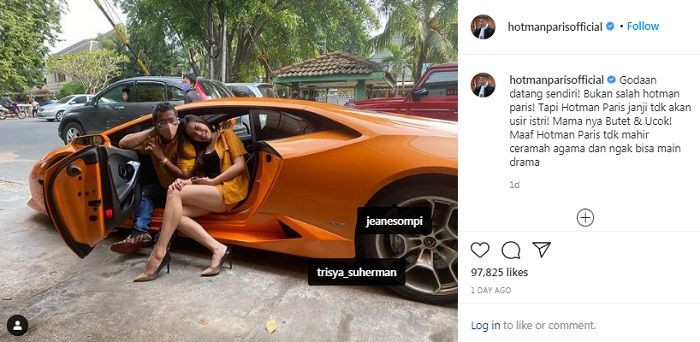 Hotman Paris singgung soal godaan di unggahannya