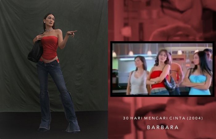 Modern (kiri) vs jadul (kanan), penampilan <a href='https://sumsel.tribunnews.com/tag/luna-maya' title='Luna&nbsp;Maya'>Luna&nbsp;Maya</a> dalam film 30 Hari Mencari Cinta