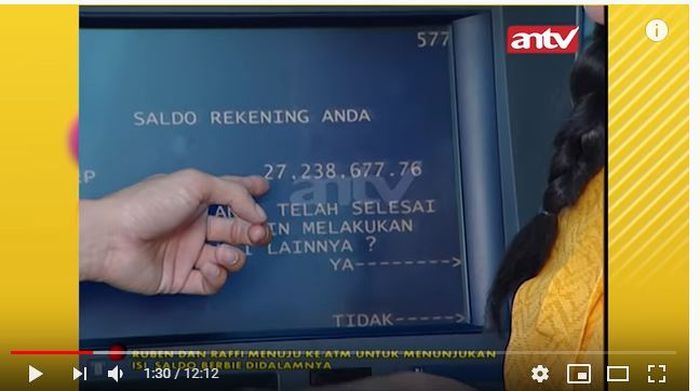 Saldo ATM <a href='https://medan.tribunnews.com/tag/barbie-kumalasari' title='Barbie Kumalasari'>Barbie Kumalasari</a> tangkap layar kanal 