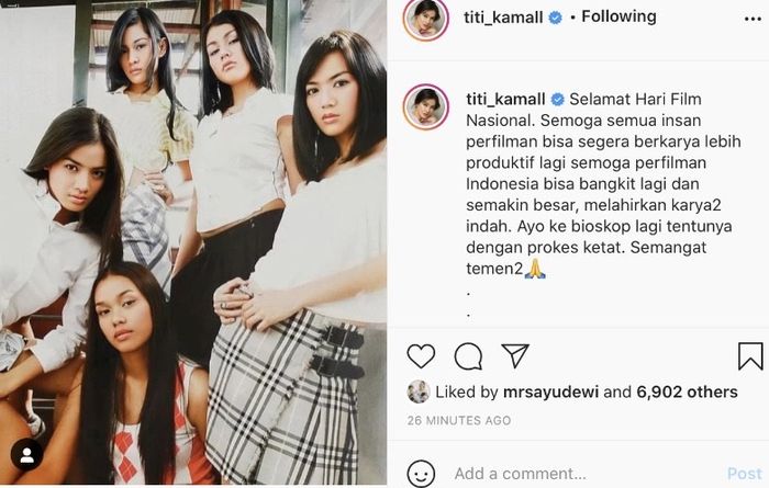 Titi Kamal turut merayakan Hari Film Nasional