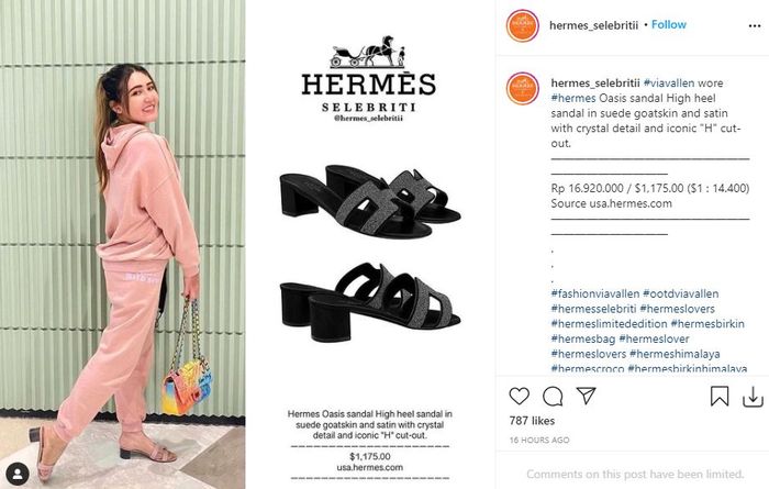 Via Vallen kepergok kenakan sandal branded