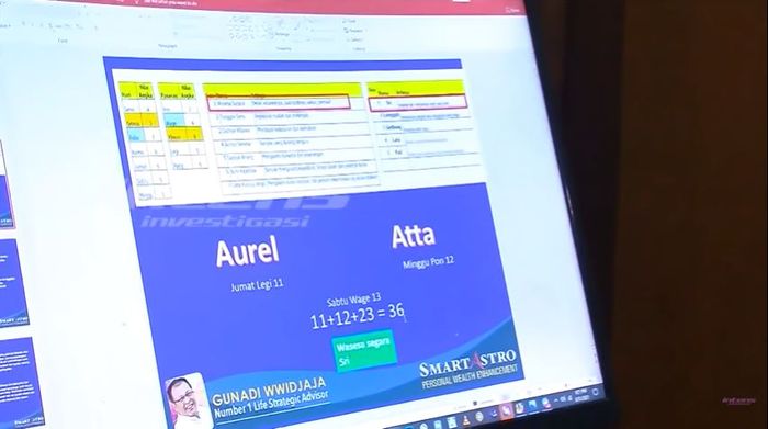 Tangkap Layar Perhitungan Tanggal Pernikahan Atta dan Aurel