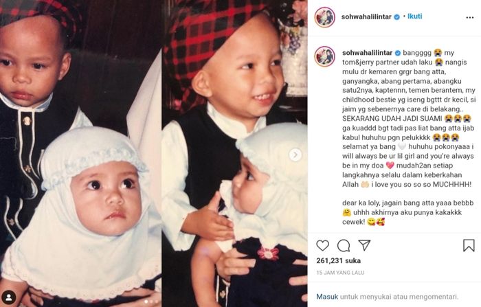Sohwa Halilintar masih tak percaya kakaknya telah menikah.