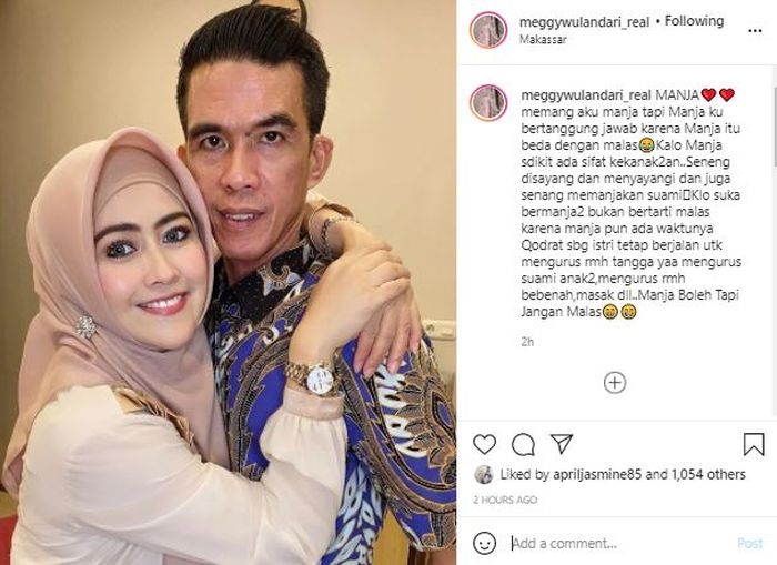 Meggy Wulandari dan suami barunya