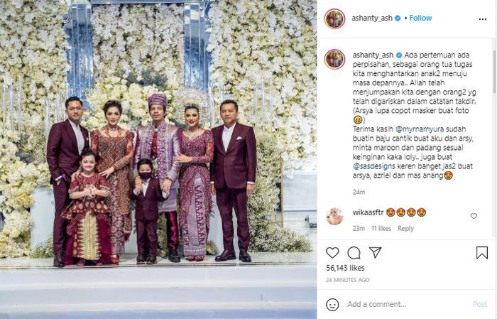 Kembali tulis pesan haru di Instagram, postingan terbaru Ashanty kembali jadi sorotan.