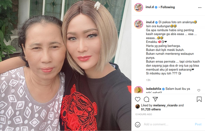 Sebut harta paling berharga dan pajang foto mesra bareng sang ibu, <a href='https://tribunmedan.cfd/tag/inul-daratista' title='Inul&nbsp;Daratista'>Inul&nbsp;Daratista</a> langsung banjir komentar dari netizen.