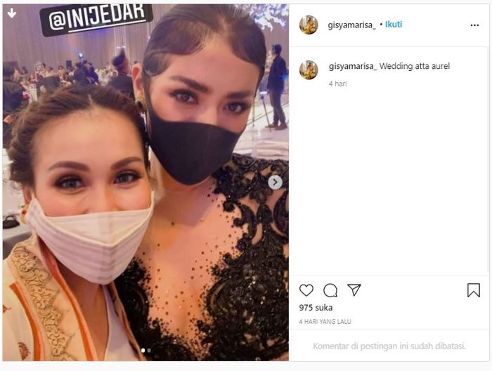 Jessica Iskandar dan Ayu Ting Ting bertemu di acara pernikahan Atta Halilintar dan Aurel Hermansyah.