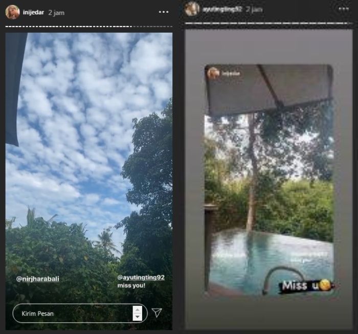 Ungkapan kerinduan Ayu Ting Ting dan Jessica Iskandar.