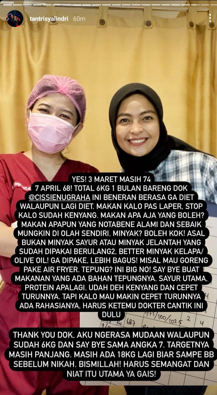 Diet Tantri Kotak berhasil turunkan 6 kg dalam sebulan