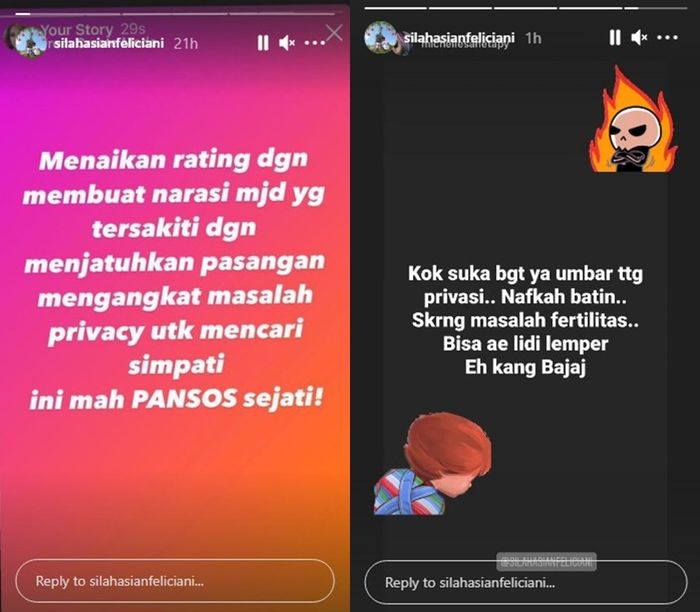 
Unggahan Sila Hasian Feliciani, anak Hotma Sitompul