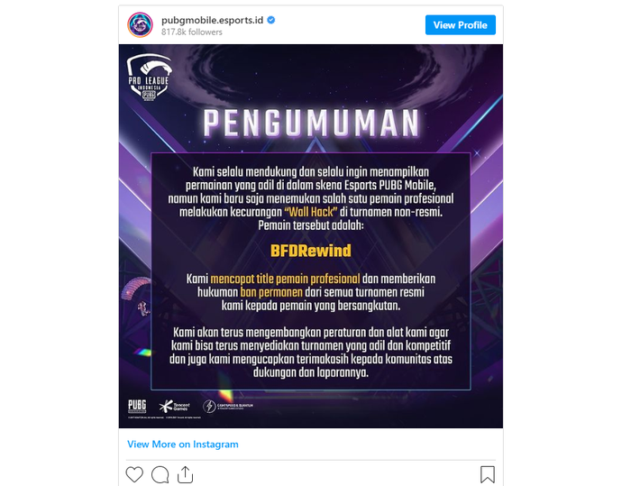Cheat, PUBG Mobile Indonesia Banned Pro Player Pro Banned – Semua Halaman