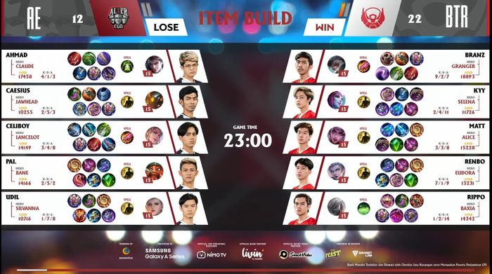 Game 1 Bigetron Alpha vs Alter Ego Esports on MPL ID S7