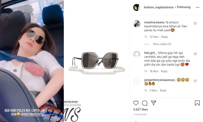 Komentar netizen melihat Nagita Slavina pakai kacamata puluhan juta Rupiah saat tertidur pulas di mobil mewahnya. 