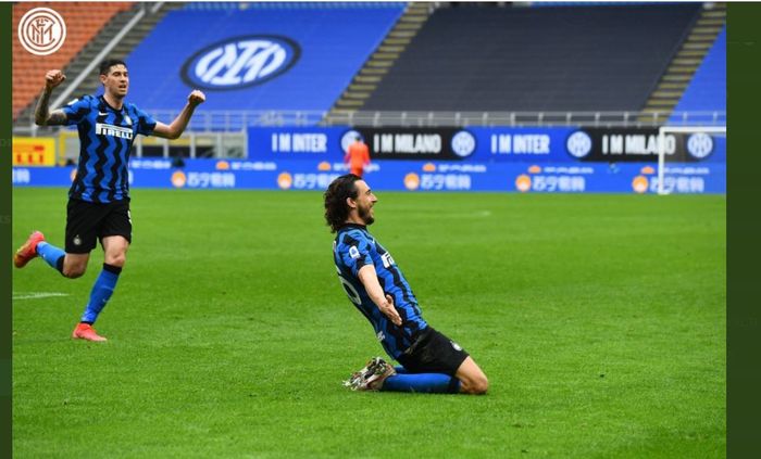 Inter Milan meraih kemenangan 1-0 atas Cagliari berkat gol tunggal Matteo Darmian pada lanjutan Liga Italia, Minggu (11/4/2021).