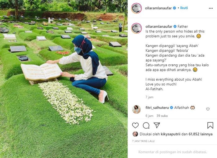 Unggahan Instagram <a href='https://medan.tribunnews.com/tag/olla-ramlan' title='Olla Ramlan'>Olla Ramlan</a>