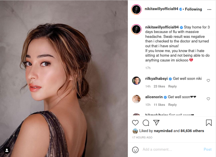Curhat Harus Tergeletak Tak Berdaya Karena Sakit Nikita Willy Langsung Banjir Doa Dari Netizen Usai Ungkap Kondisinya Sebenarnya Get Well Soon Kak Nik Curhat Harus Tergeletak Tak Berdaya Karena Sakit Nikita Willy Langsung Banjir Doa Dari Netizen Usai Ungkap Kondisinya Sebenarnya Get Well Soon Kak Nik
