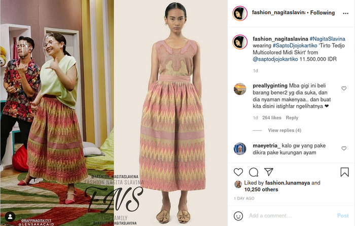 Cuek berjoget dalam menghadiri acara TV dengan memakai rok Rp 11,5 juta, Nagita Slavina langsung diserbu komentar syok dari netizen.