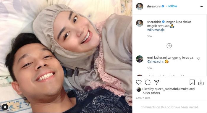 Sheza Idris dan sang suami 