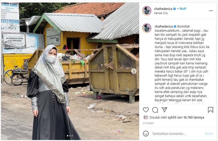 Chacha Frederica blusukan ke pasar.