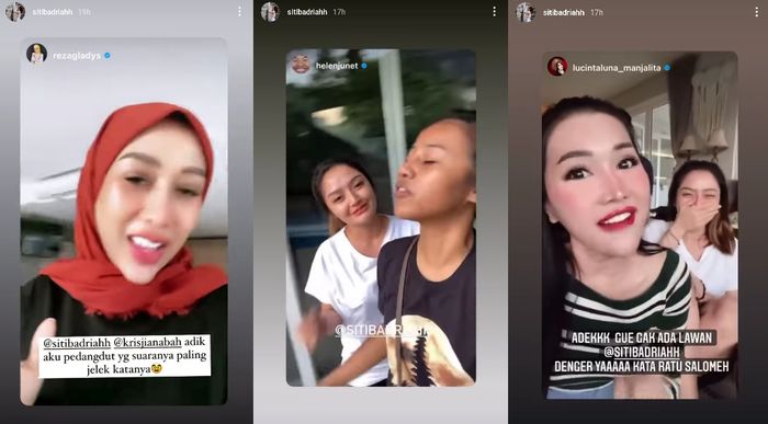 Sindiran dari teman-teman Siti Badriah