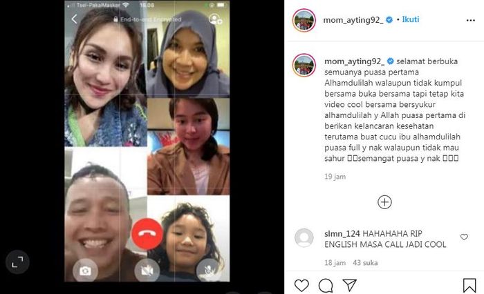 Ibunda <a href='https://medan.tribunnews.com/tag/ayu-ting-ting' title='Ayu Ting Ting'>Ayu Ting Ting</a>, <a href='https://medan.tribunnews.com/tag/umi-kalsum' title='Umi Kalsum'>Umi Kalsum</a> membagikan momen <a href='https://medan.tribunnews.com/tag/keharmonisan-keluarga' title='keharmonisan keluarga'>keharmonisan keluarga</a>nya di momen bulan suci Ramadan.