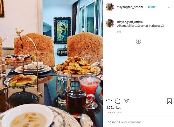 Menu buka puasa Mayangsari dan Bambang Trihatmodjo yang jauh dari kesan mewah