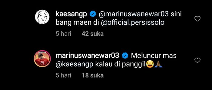 Pemain timnas Indonesia, Marinus Wanewar, mengaku siap bergabung dengan Persis Solo.