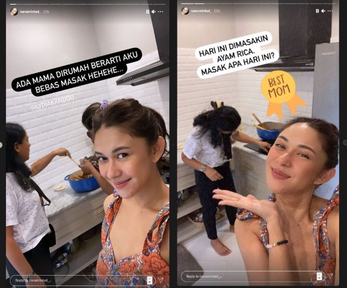 Penampilan Nana Mirdad dalam balutan daster yang curi perhatian