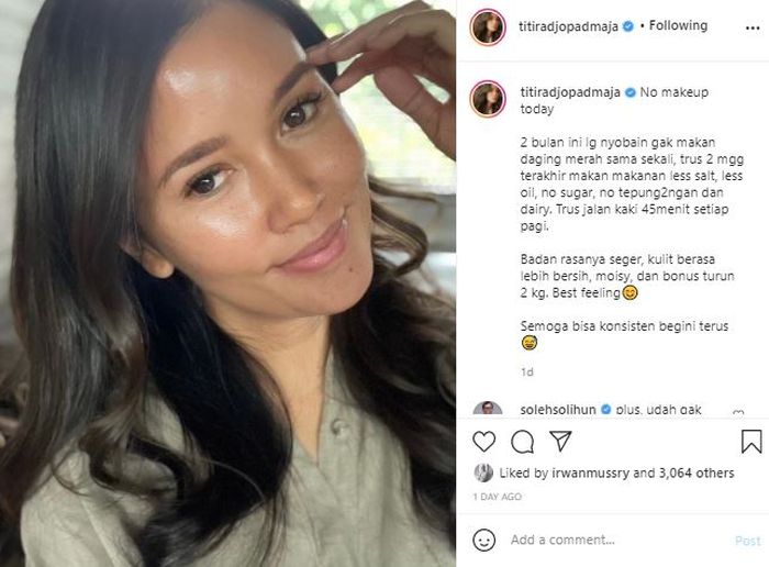 Wajah cantik Titi Rajo Bintang