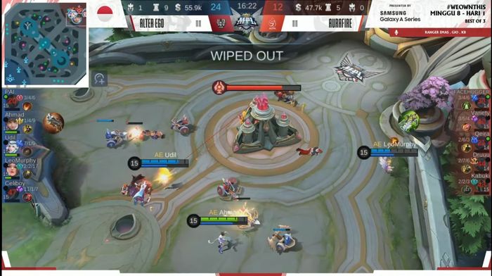 Alter Ego managed to make AURAFIRE Wiped Out in the first game MPL ID S7 Week 8 Day 1