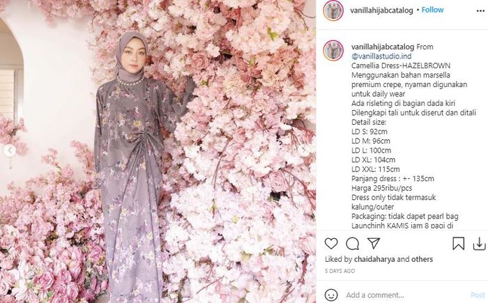 Tren Baju Lebaran 2021: Rekomendasi Dress Lebaran dari Online Shop Lokal - Vanilla Hijab