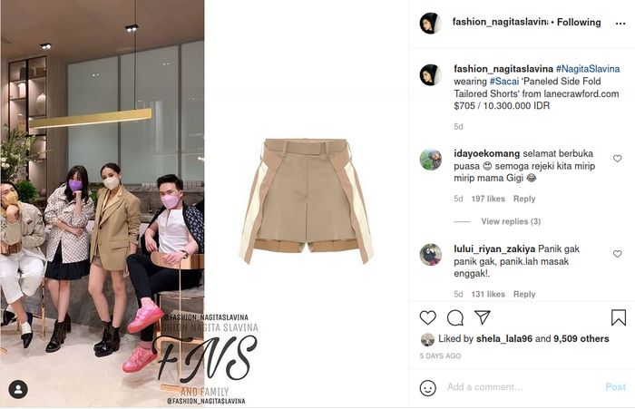 Cuek pakai celana pendek seharga Rp 10 jutaan namun ngumpet di balik jas, Nagita Slavina langsung tuai komentar dari netizen.