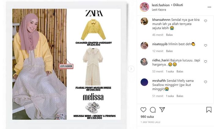 Lesty Kejora Terciduk Lagi Asyik Nyeder di Tangga, Netizen Malah Soroti Caption dan Sandalnya, Ada Apa?