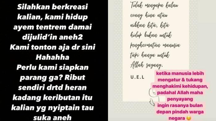 Unggahan Instagram story Ayya Renita.