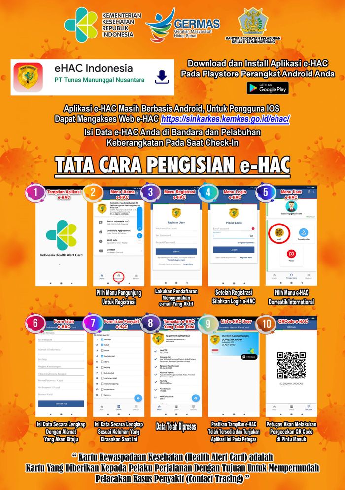 aplikasi e-HAC Indonesia, ini cara mengisinua sebelum melakukan perjalanan ke luar kota dalam rentang waktu larangan mudik lebaran 2021.