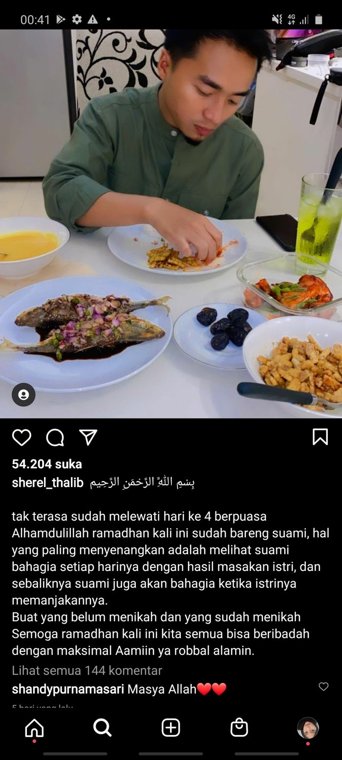 Unggahan <a href='https://palembang.tribunnews.com/tag/sherel' title='Sherel'>Sherel</a> Thalib.