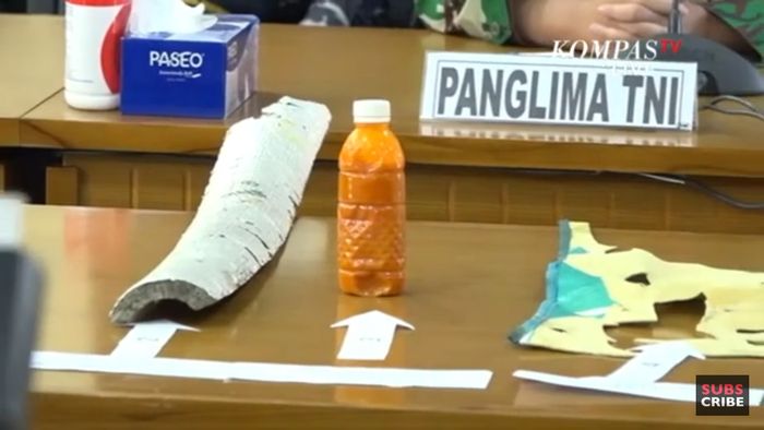 Sejumlah barang temuan milik KRI Nanggala 402