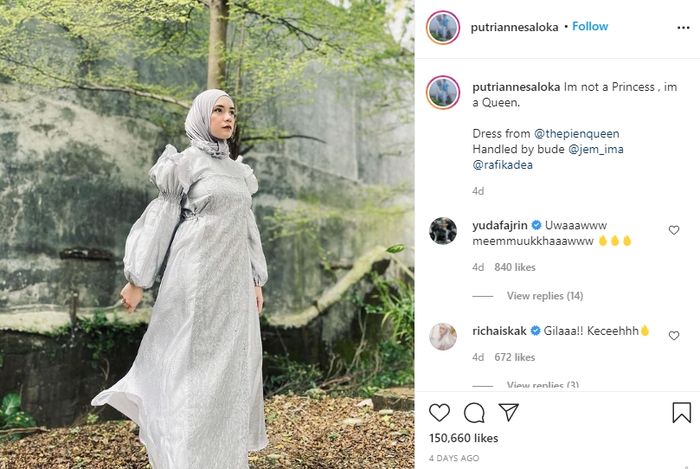 Unggahan Putri Anne diserang netizen