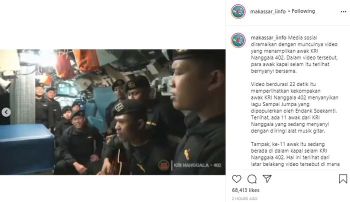 Viral Video Awak Kapal Kri Nanggala 402 Nyanyikan Lagu Sampai Jumpa Di Dalam Kapal Netizen Merinding Viral Video Awak Kapal Kri Nanggala 402 Nyanyikan Lagu Sampai Jumpa Di Dalam Kapal Netizen Merinding