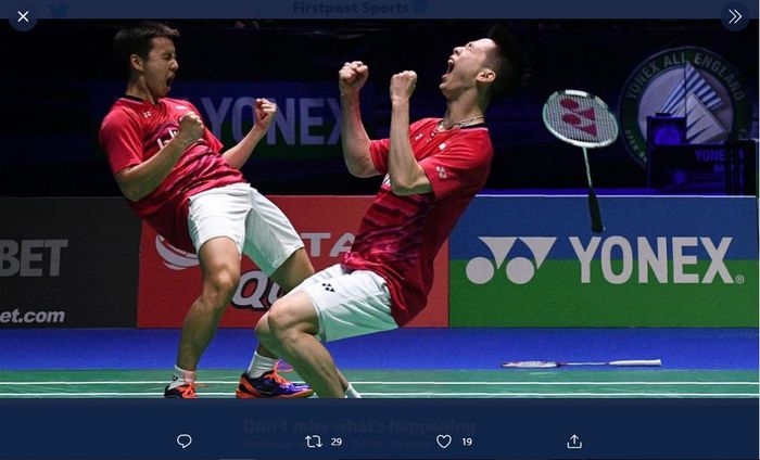 Ganda putra Indonesia, Marcus Fernaldi Gideon/Kevin Sanjaya Sukamuljo menjuarai Malaysia Open 2017.