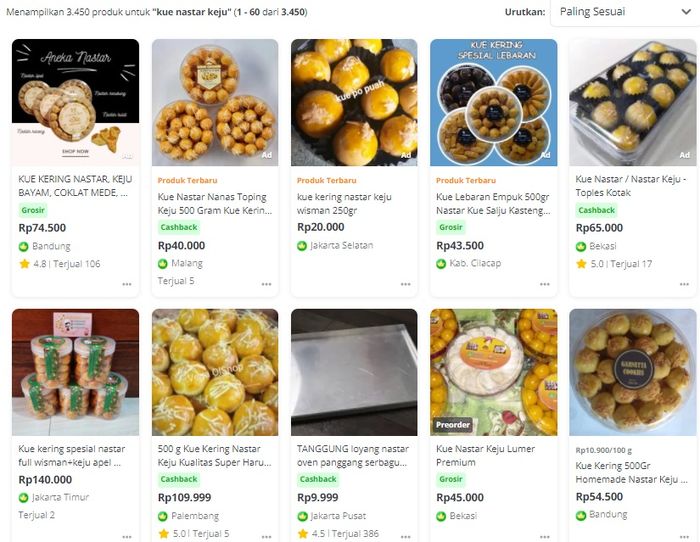 Harga kue nastar 