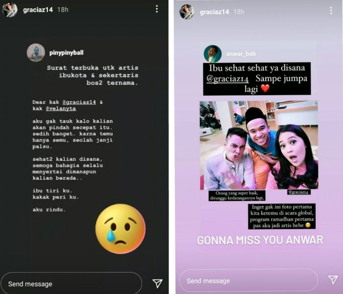 Unggahan Gracia Indri