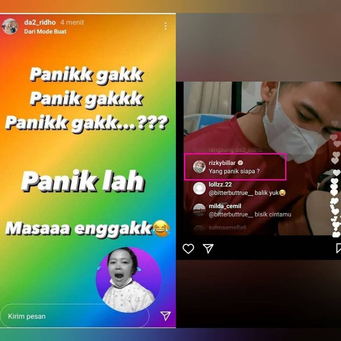 Postingan Ridho DA yang diduga menyindir Rizky Billar