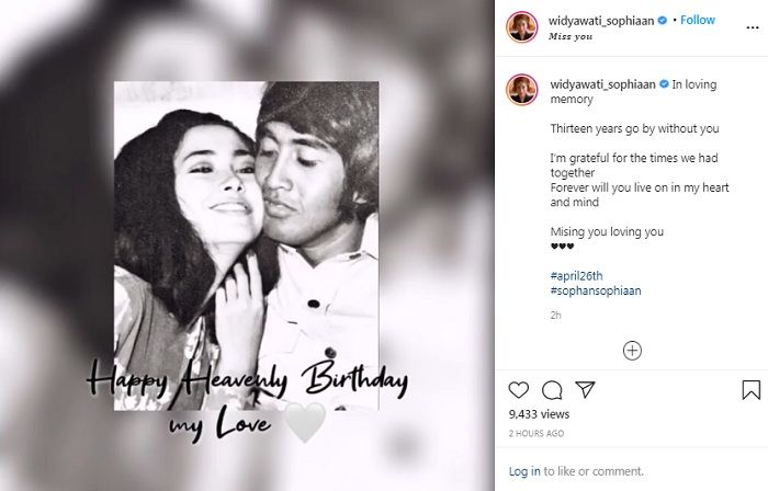 Ucapan sendu Widyawati di hari ulang tahun Sophaan Sophiaan