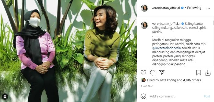 Veronica Tan saat ini bahagia
